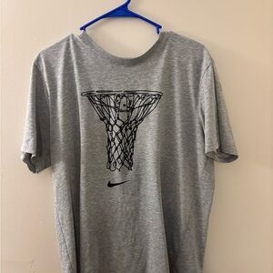 Nike Heather Gray Basketball Graphic Tee